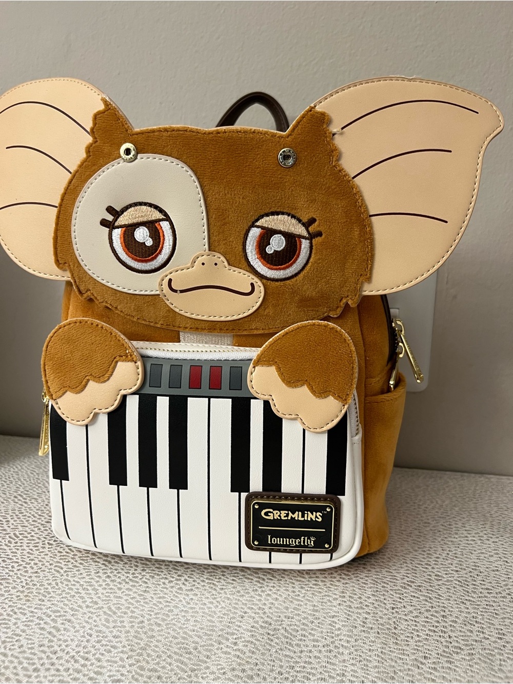 Loungefly Gremlins Gizmo Mini Backpack & Wallet Set Faux Leather Adjustable - Picture 6 of 11